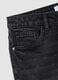 Black bootcut stretch-cotton jeans with rhinestones_1