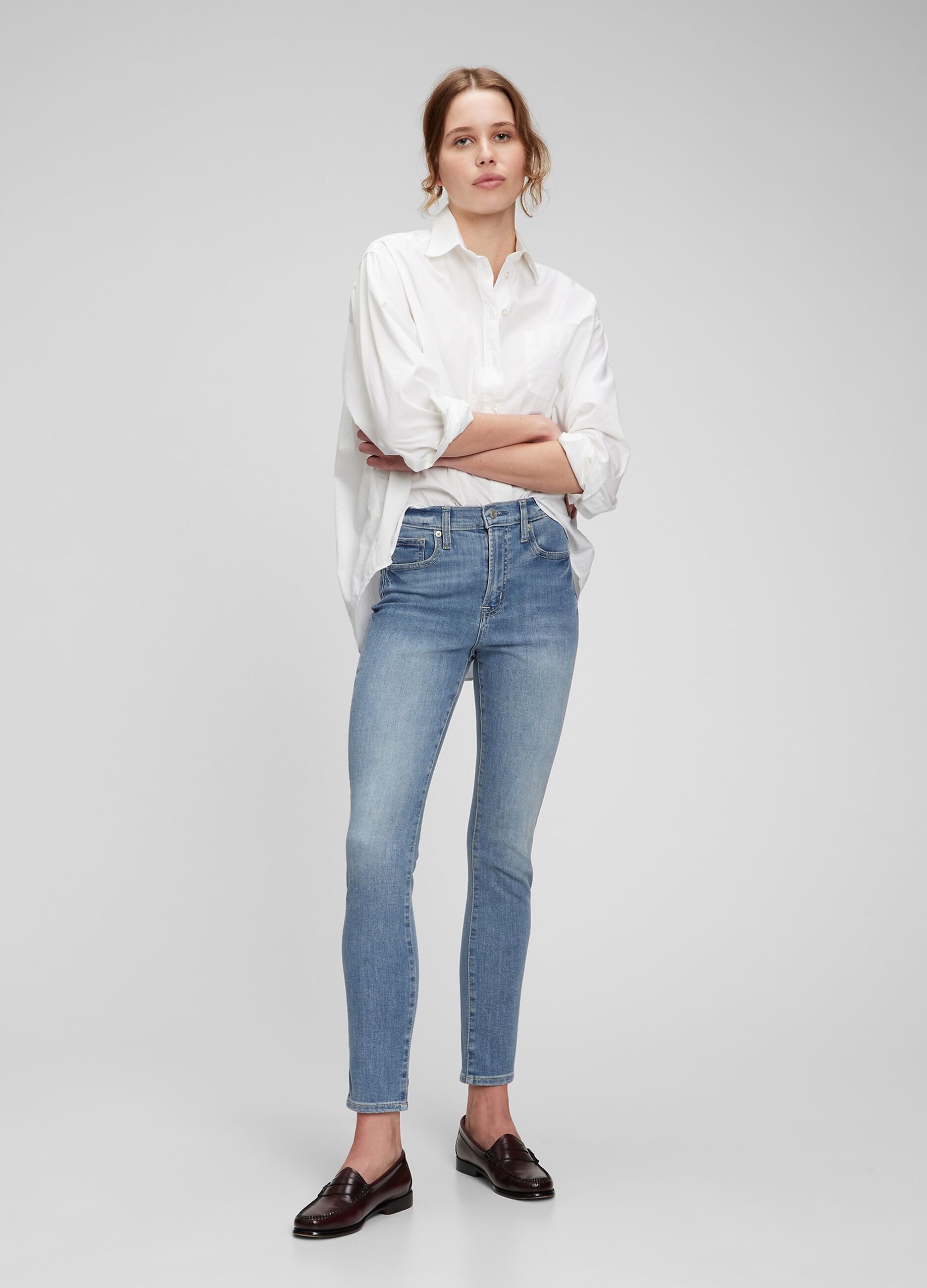 Faded, skinny-fit stretch jeans