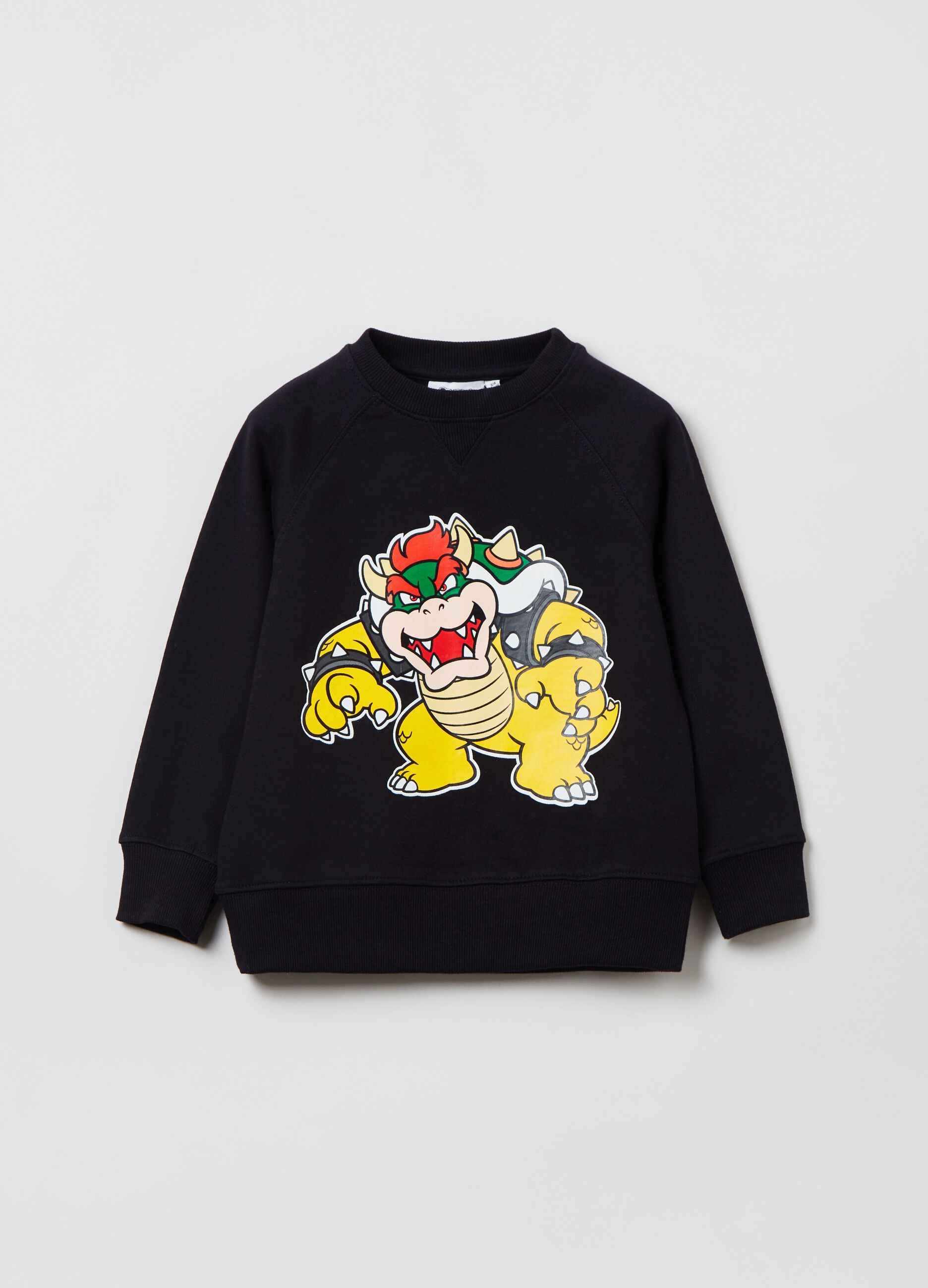 Sweatshirt with Super Mario Bowser print