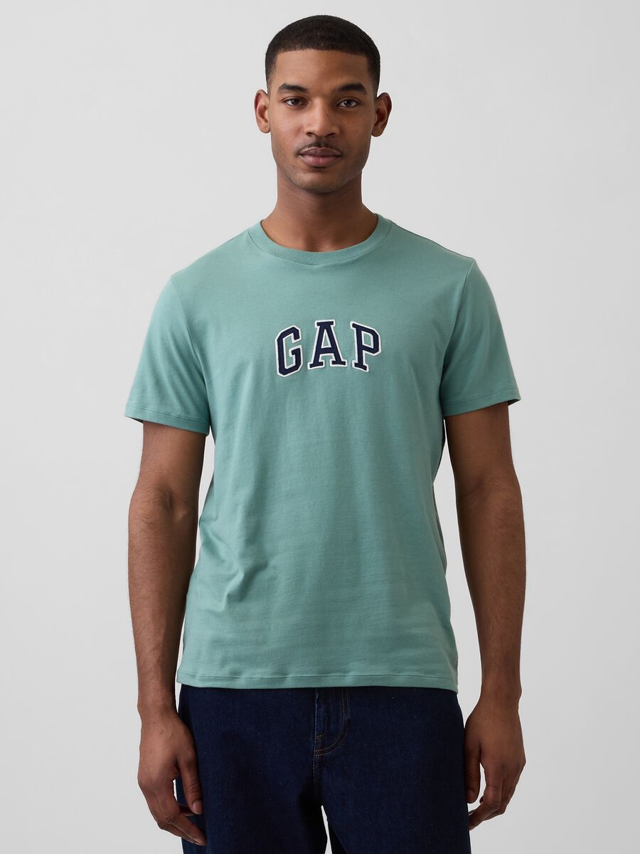 Pure cotton short-sleeve GAP logo T-shirt_0