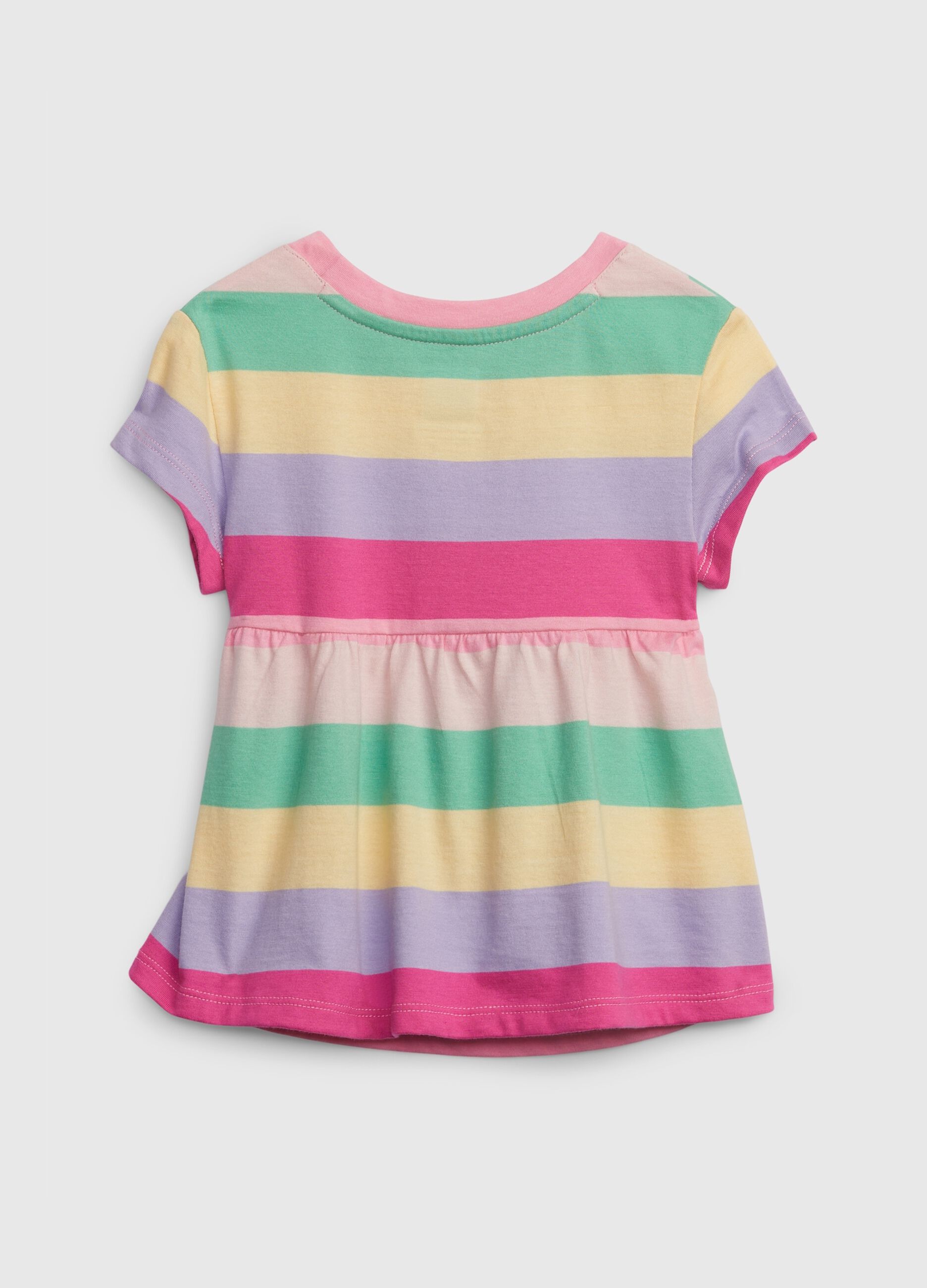 Organic cotton T-shirt with striped pattern