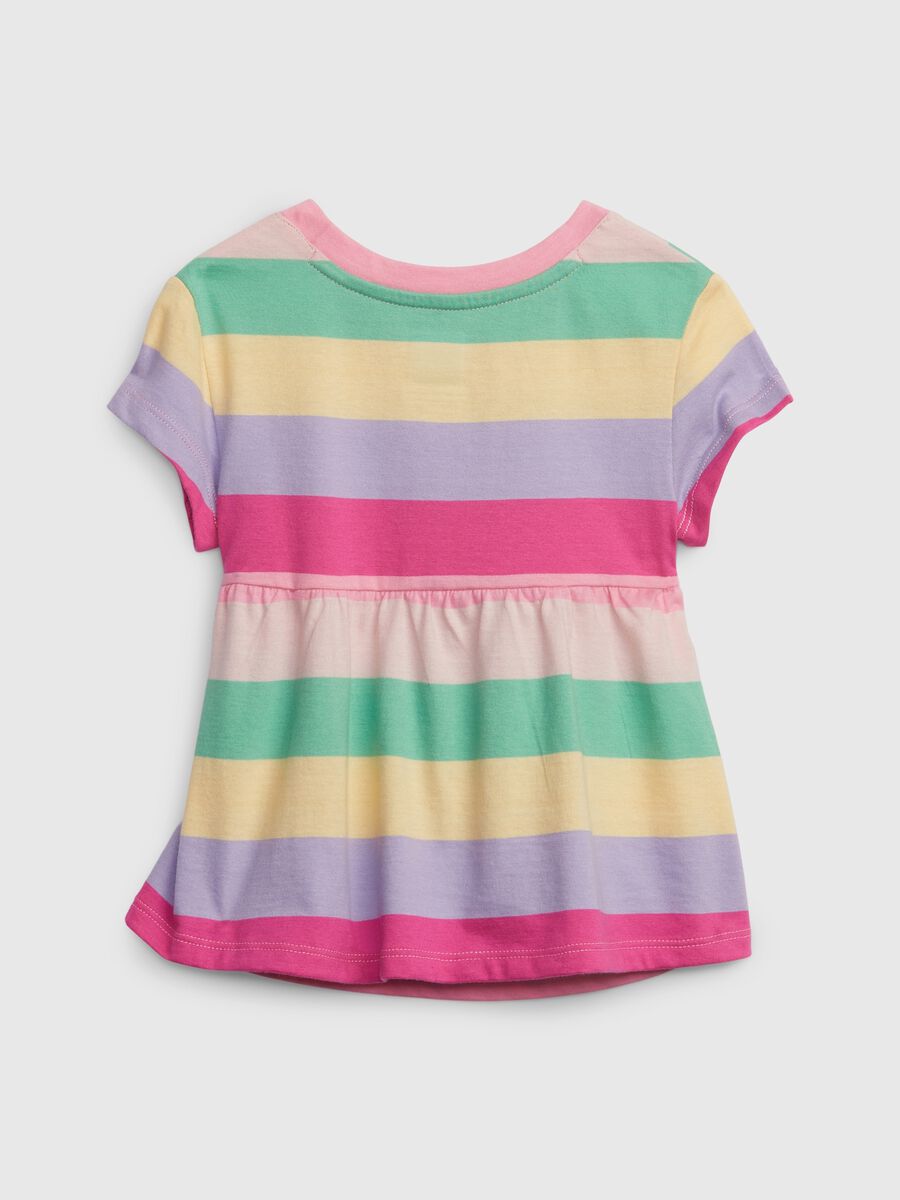 Organic cotton T-shirt with striped pattern_1