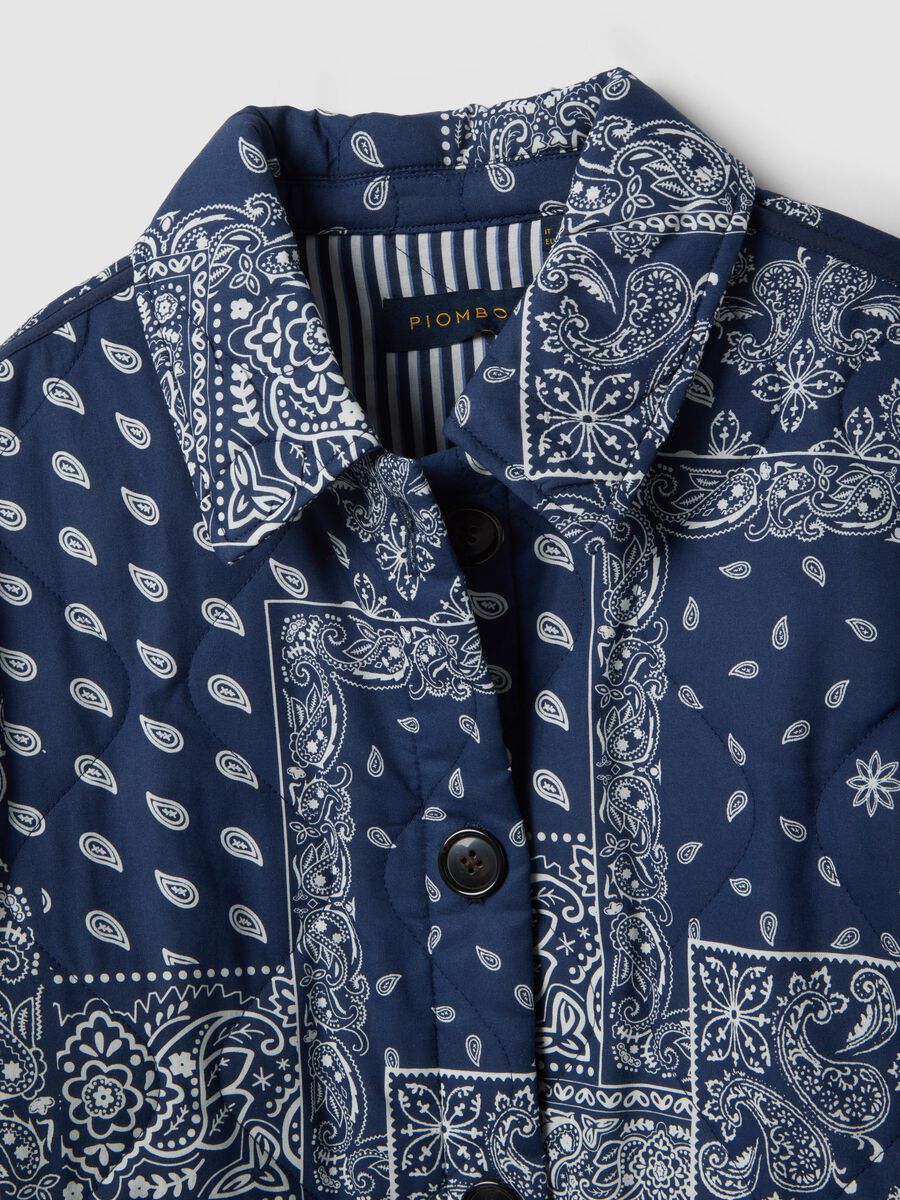 Multicolour padded jacket in pure cotton regular fit with pattern_6