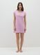 Pink pure cotton dress with cats_0