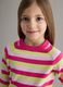 Girls' regular fit multicolour striped pure cotton pullover_2
