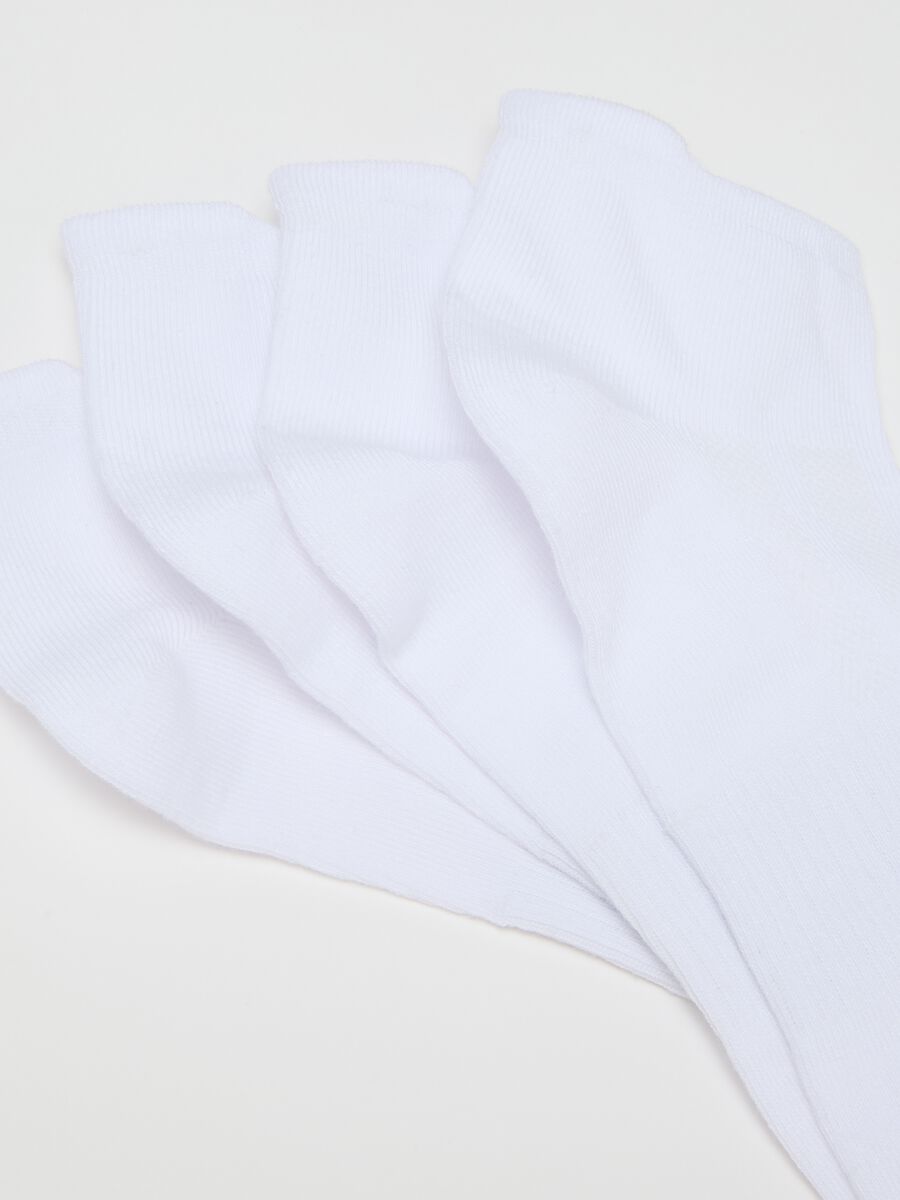 Set of three-pack white socks in stretchy blend_2