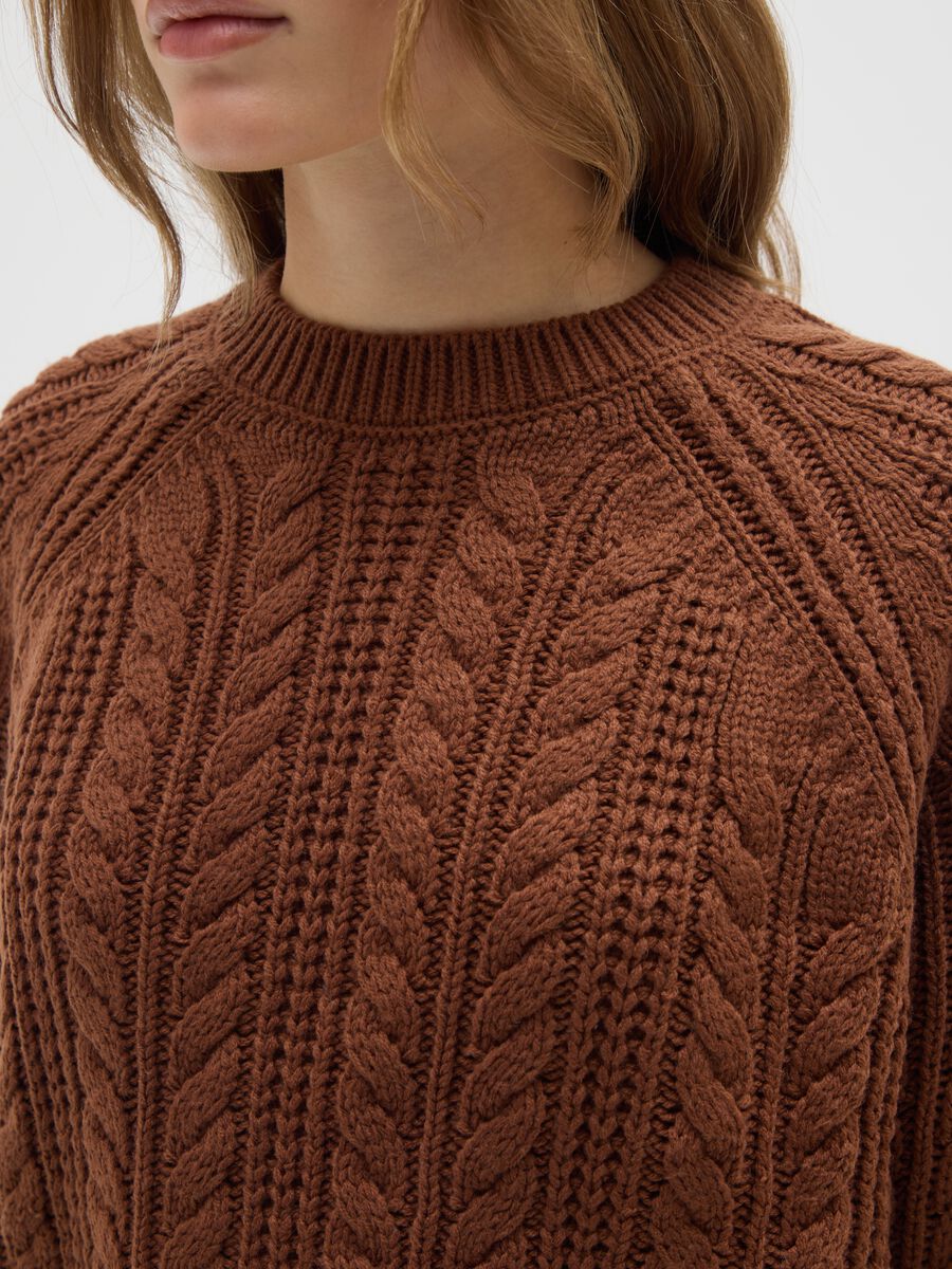 Brown regular fit sweater_3