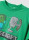 Green pure cotton kids&rsquo; T-shirt with Minecraft prints_2