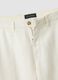 White pure linen chino trousers, regular fit_1