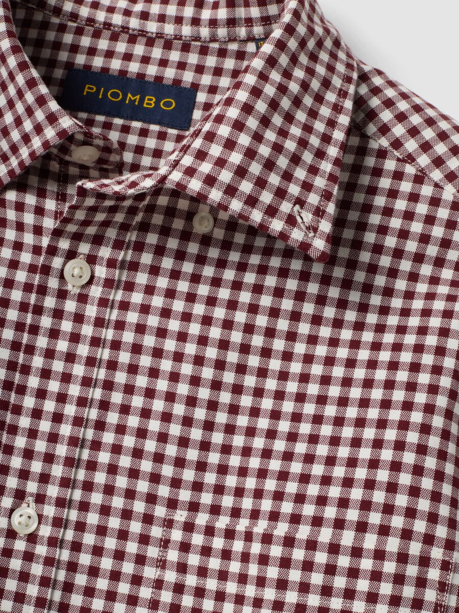 Camicia oxford multicolor a quadri in puro cotone regular fit_1