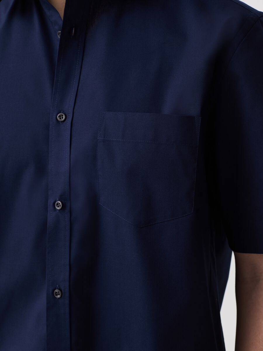 Short-sleeved regular-fit shirt with pocket_1
