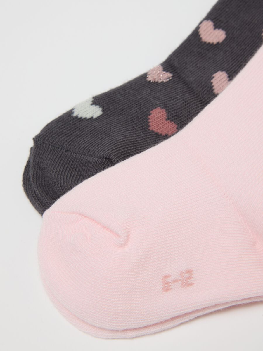 Multicolour Cotton Blend Baby Girls' Long Socks Tripack_1