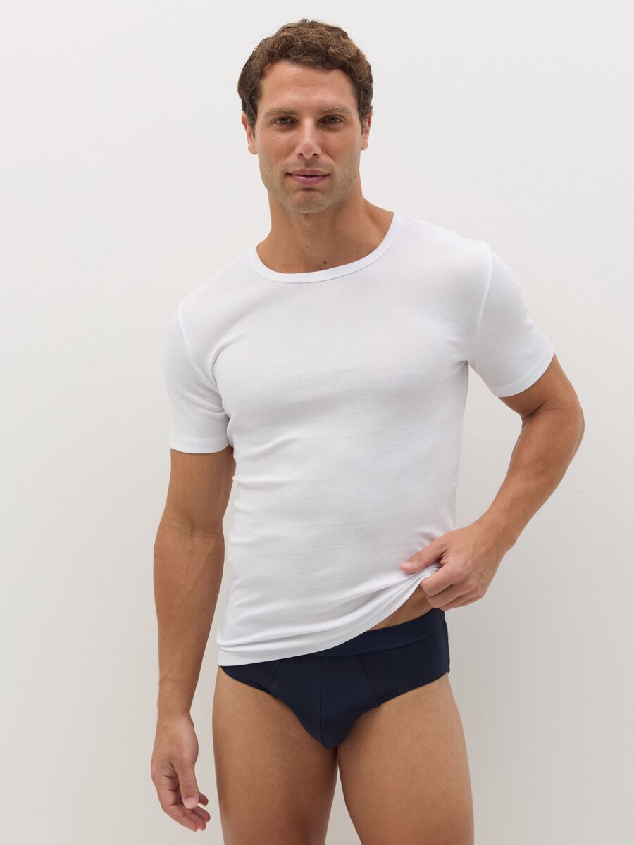 Three-pair pack briefs in stretch cotton_0