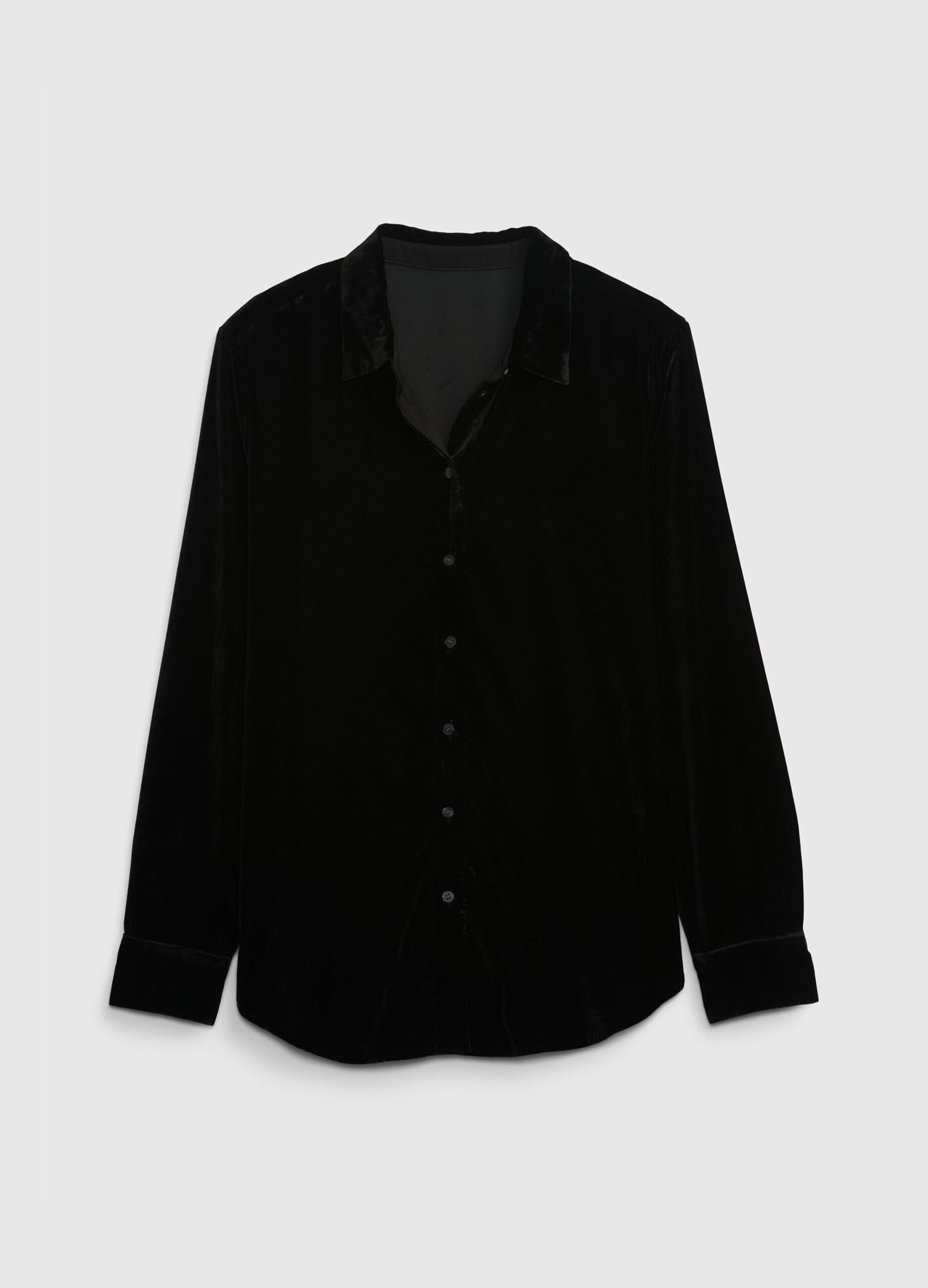 Camicia in velluto tinta unita