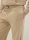Beige Cotton Blend Regular Fit Jogger Trousers_3