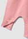 Pink organic cotton romper with ruffle for baby girl_3