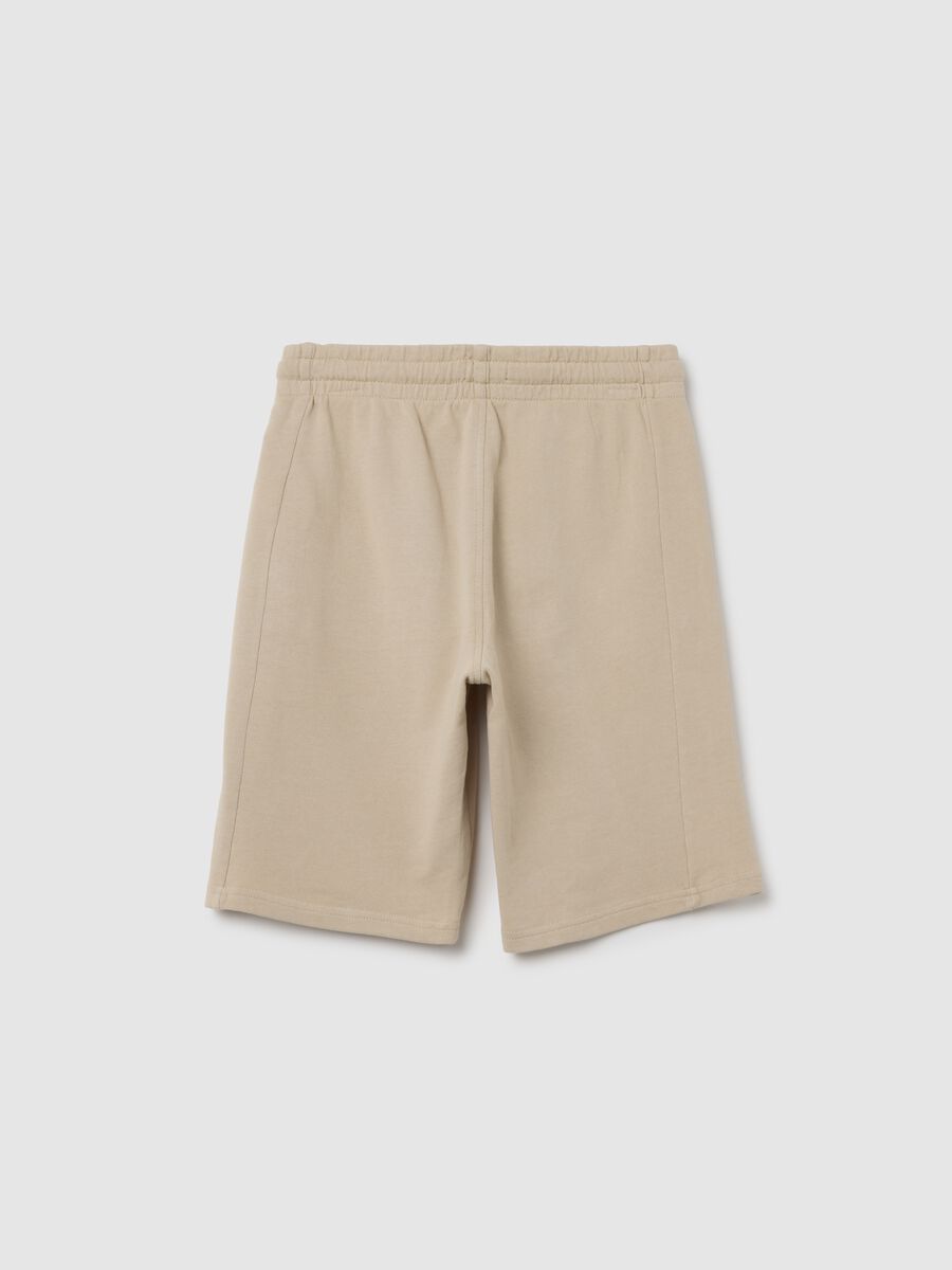 Beige Cotton Shorts_1
