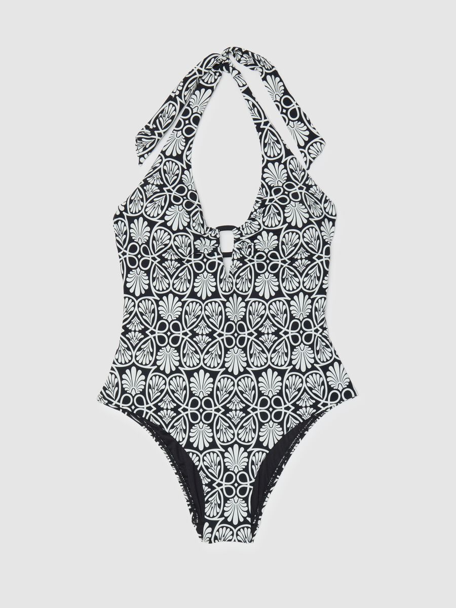 Women's Multicoloured Stretch Fabric Swimsuit_1