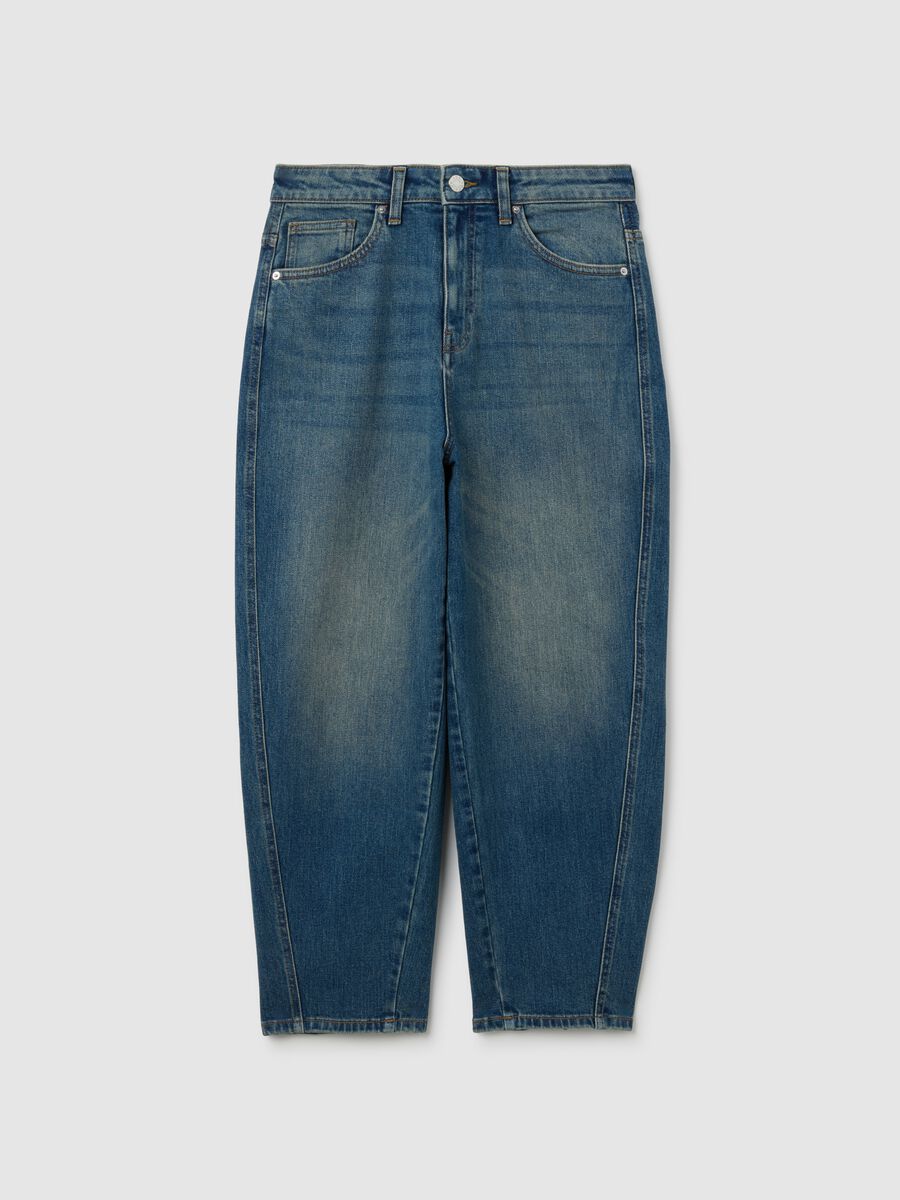 Jeans balloon in denim elasticizzato_4