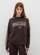 Brown striped regular fit cotton blend sweatshirt_2