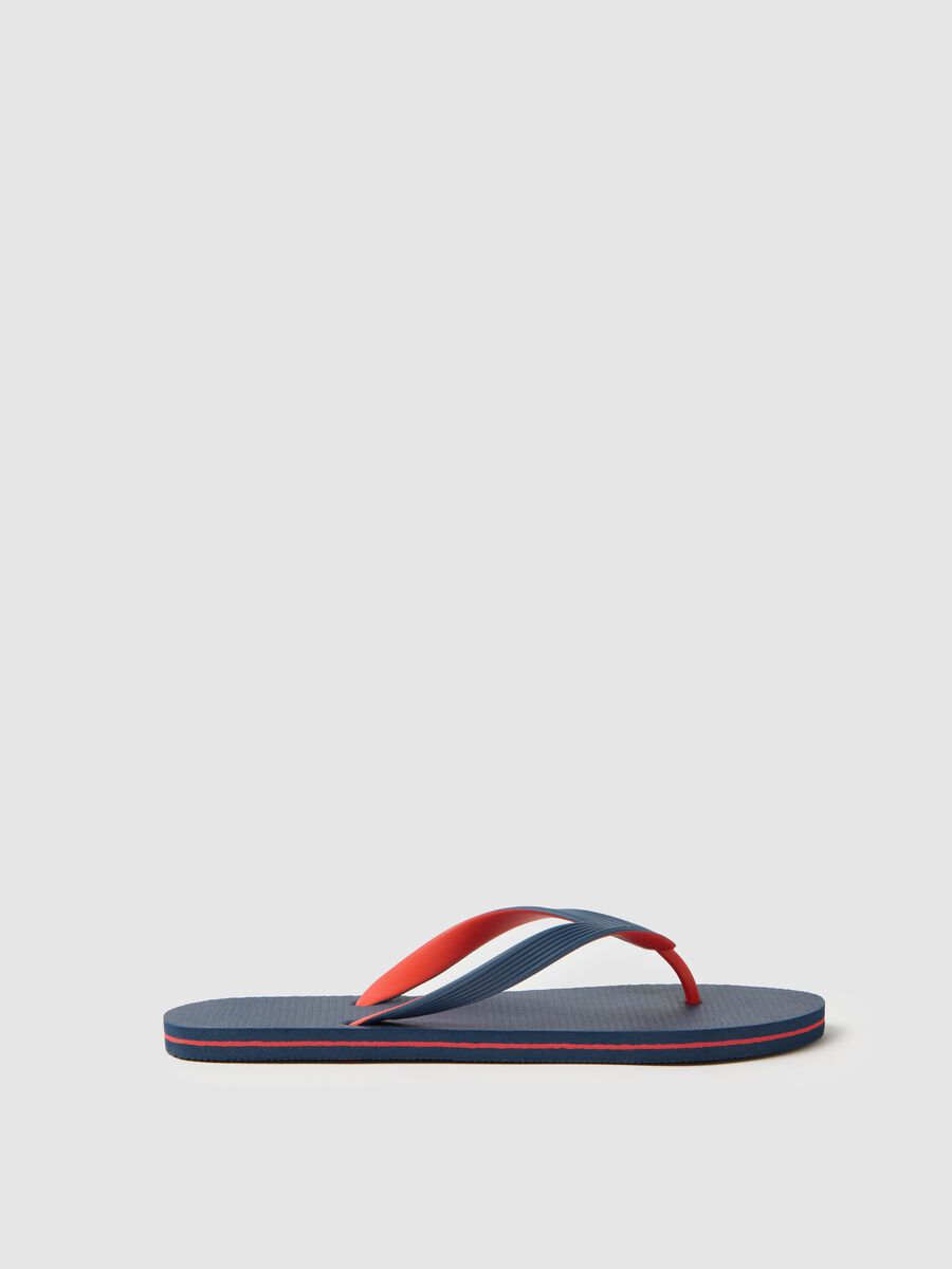 Men's multicolour flip-flops with coloured sole and straps_0