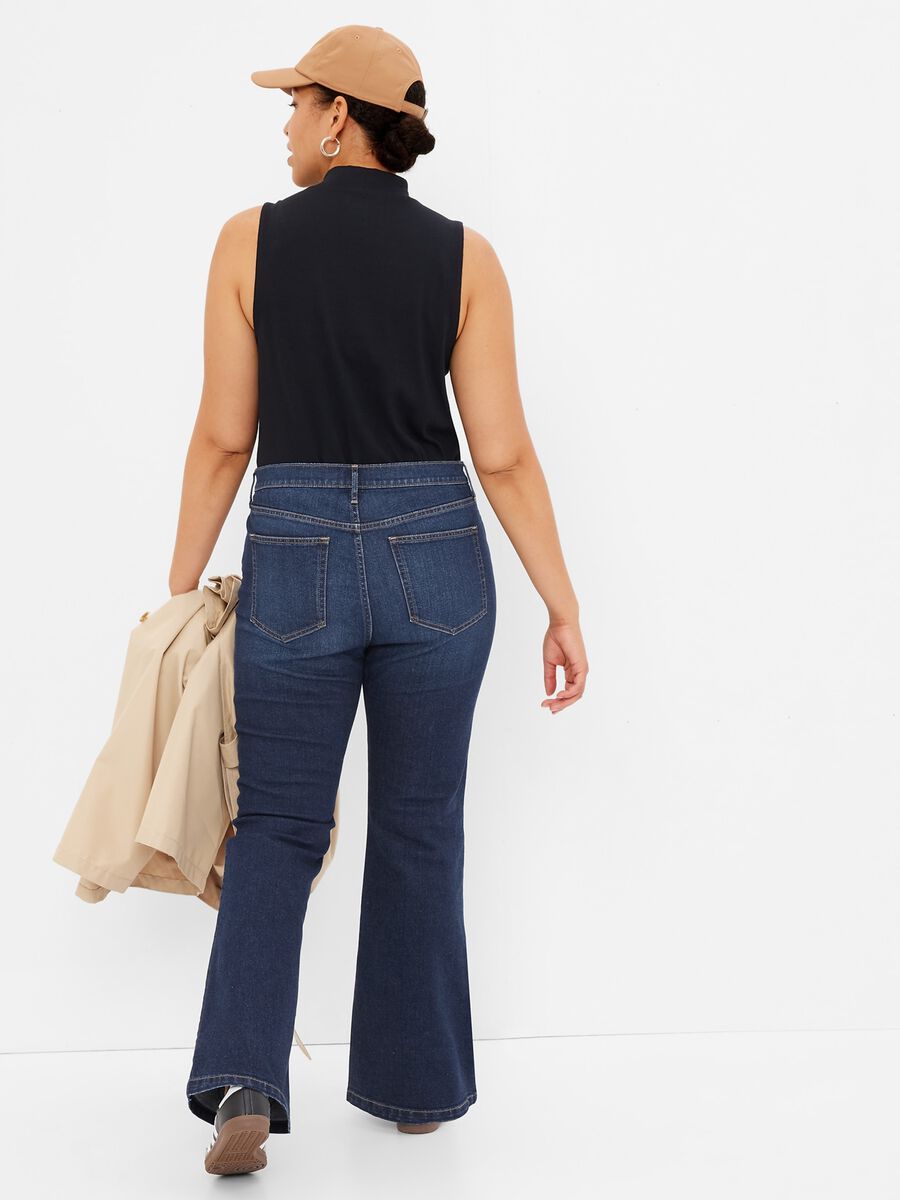 Jeans flare fit a vita alta_3