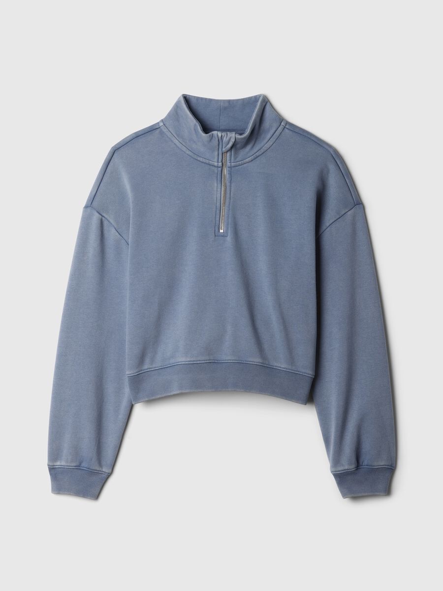 Half-zip cropped sweatshirt_3
