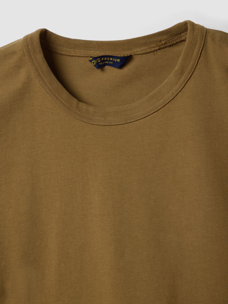 Brown pure cotton relaxed-fit T-shirt_5