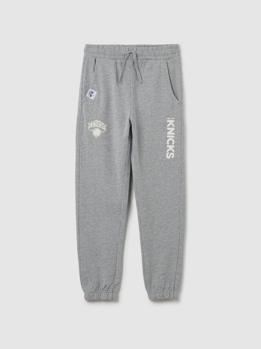 Boy's joggers in grey cotton blend relaxed fit_3