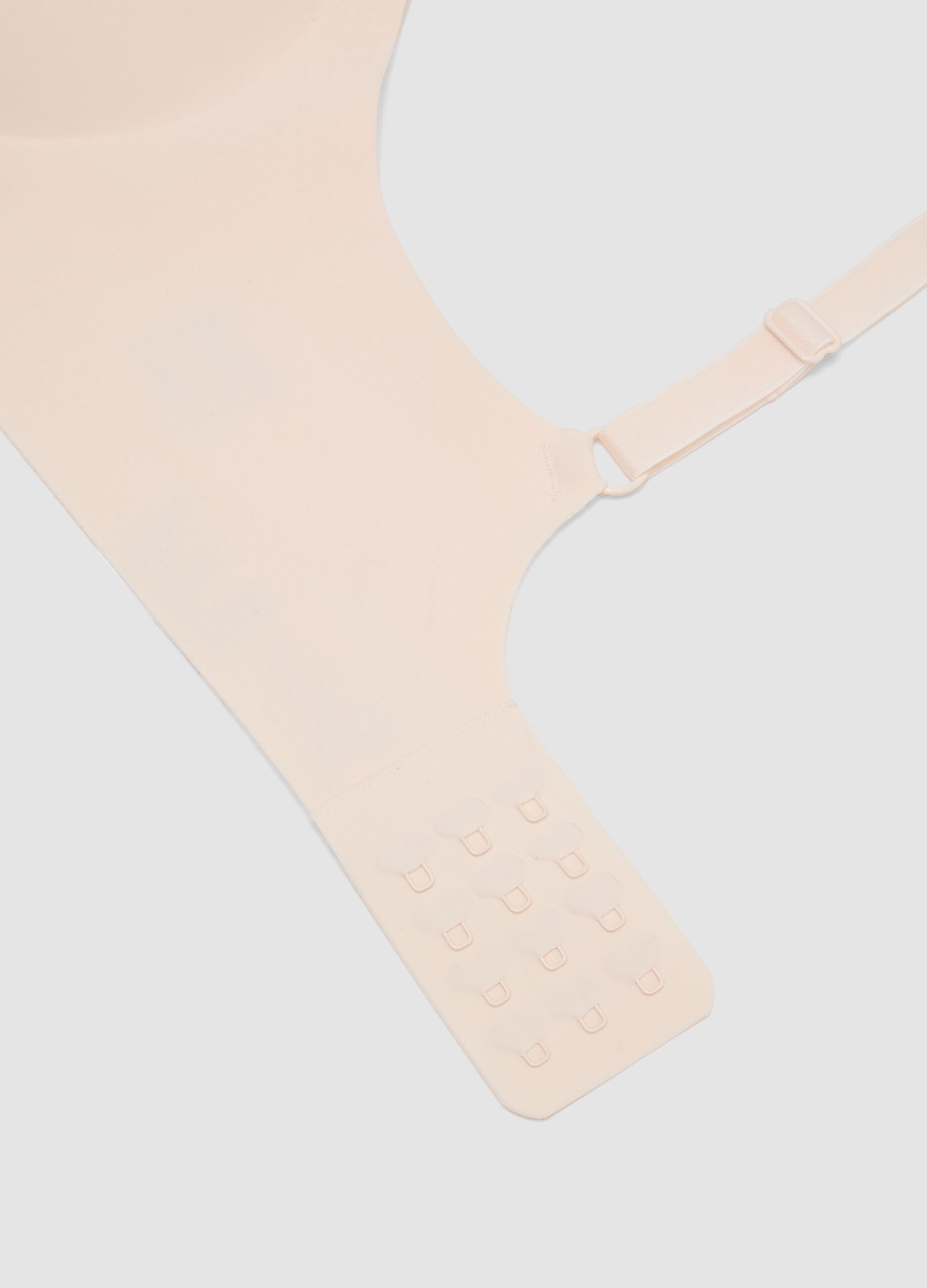 Pink stretch-fabric bra with removable padding