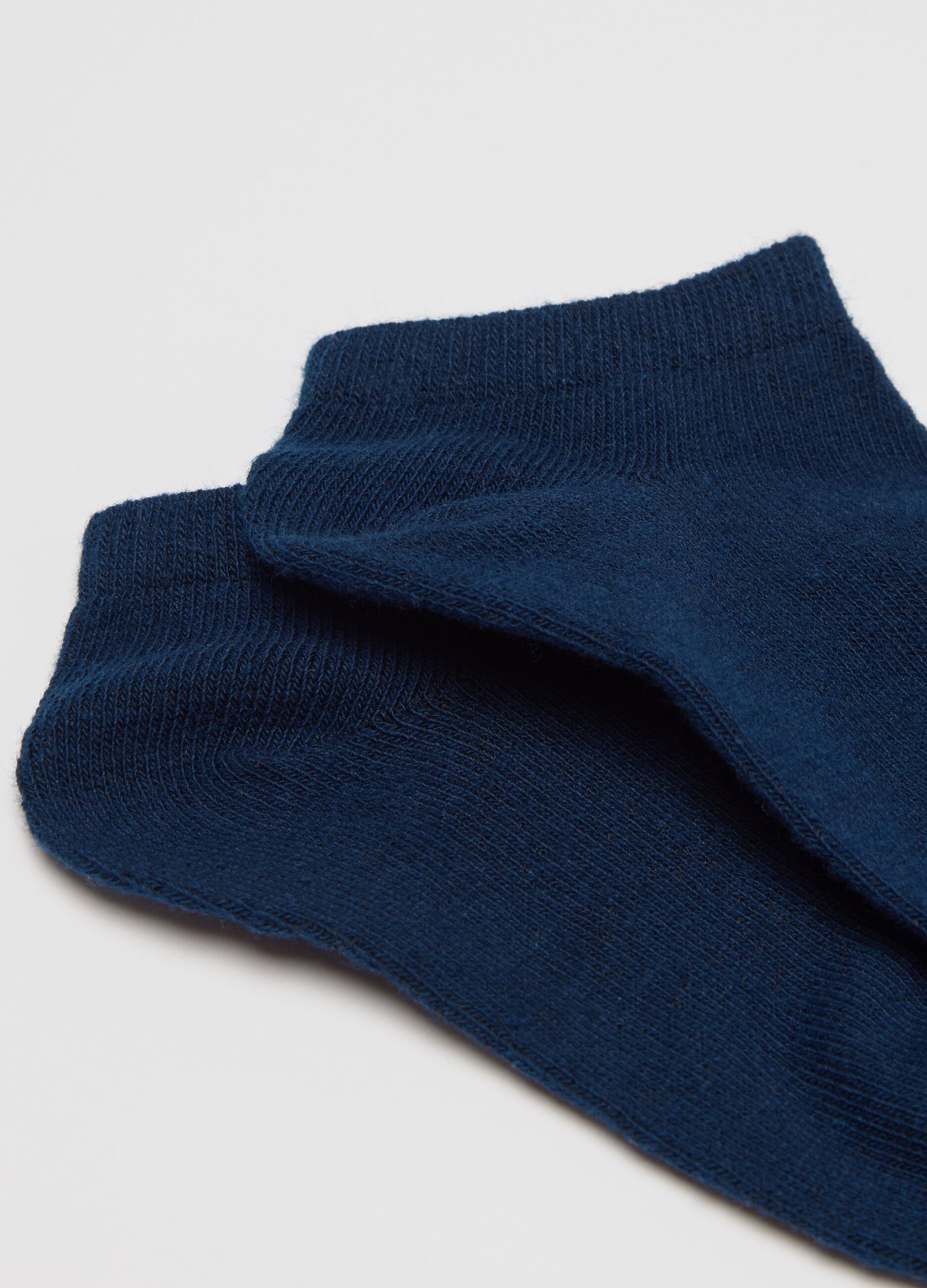 Five-pair pack shoe liners in stretch cotton