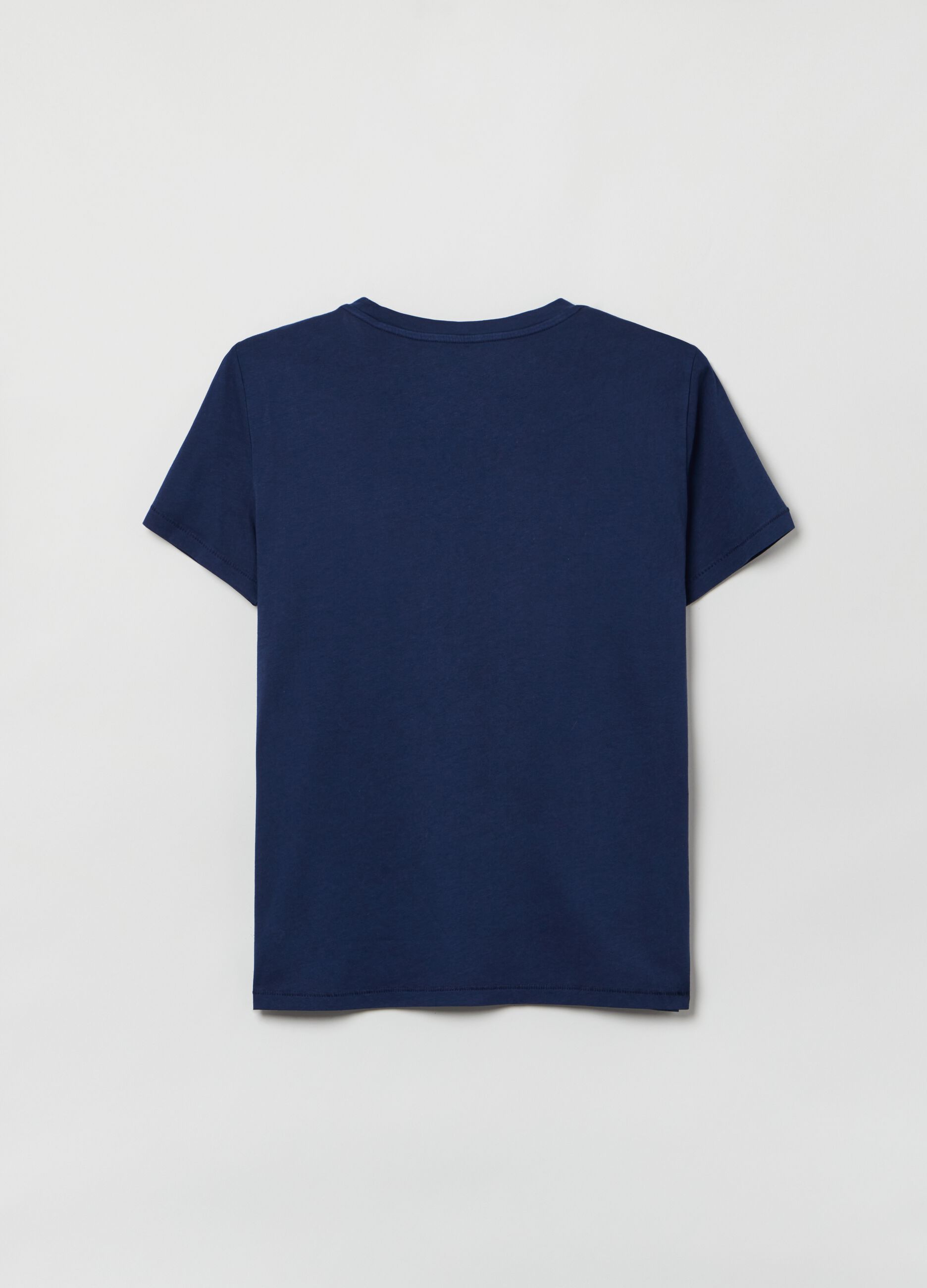 Cotton T-shirt with round neck