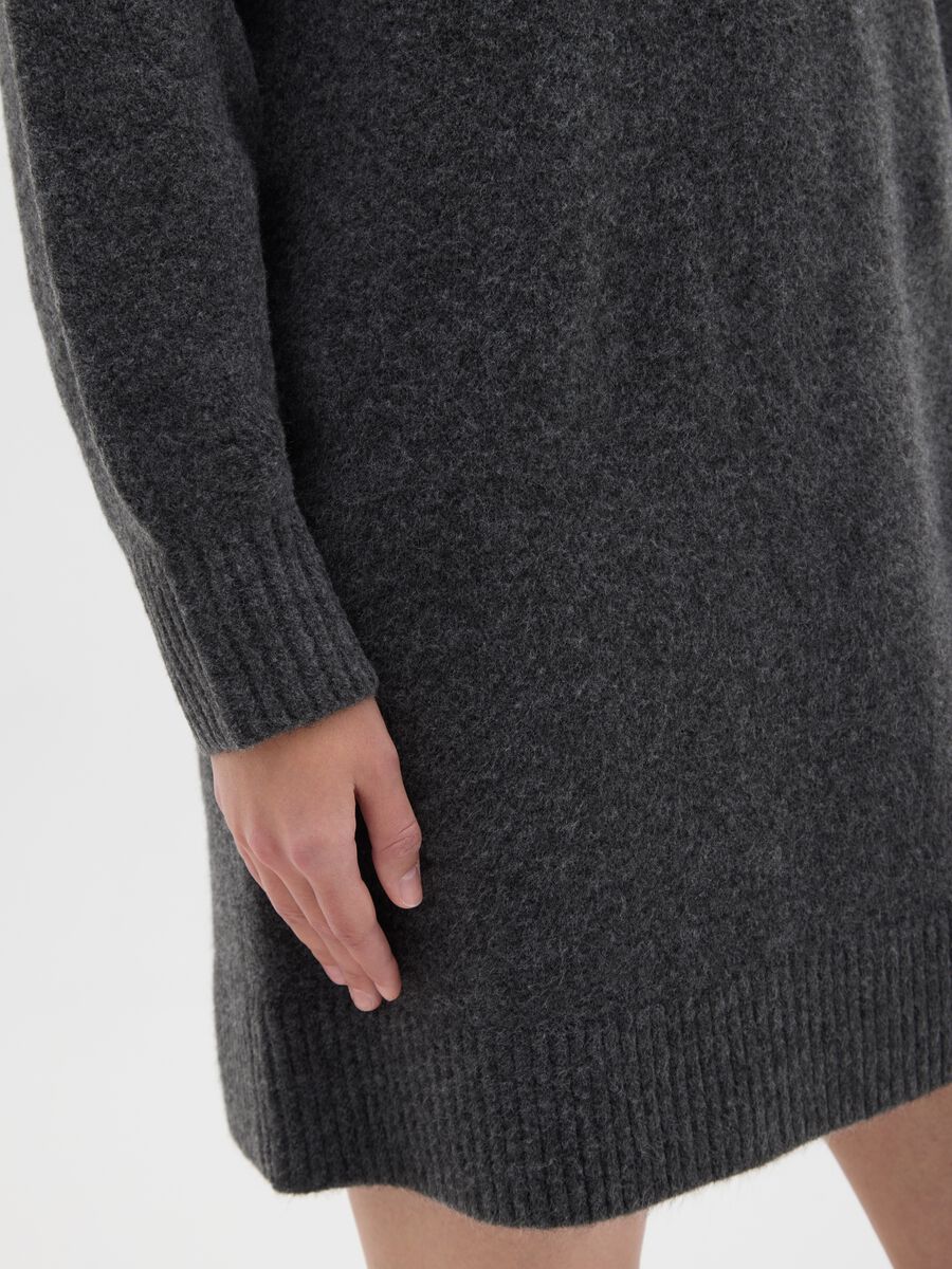Maglione a collo alto grigio regular fit_3