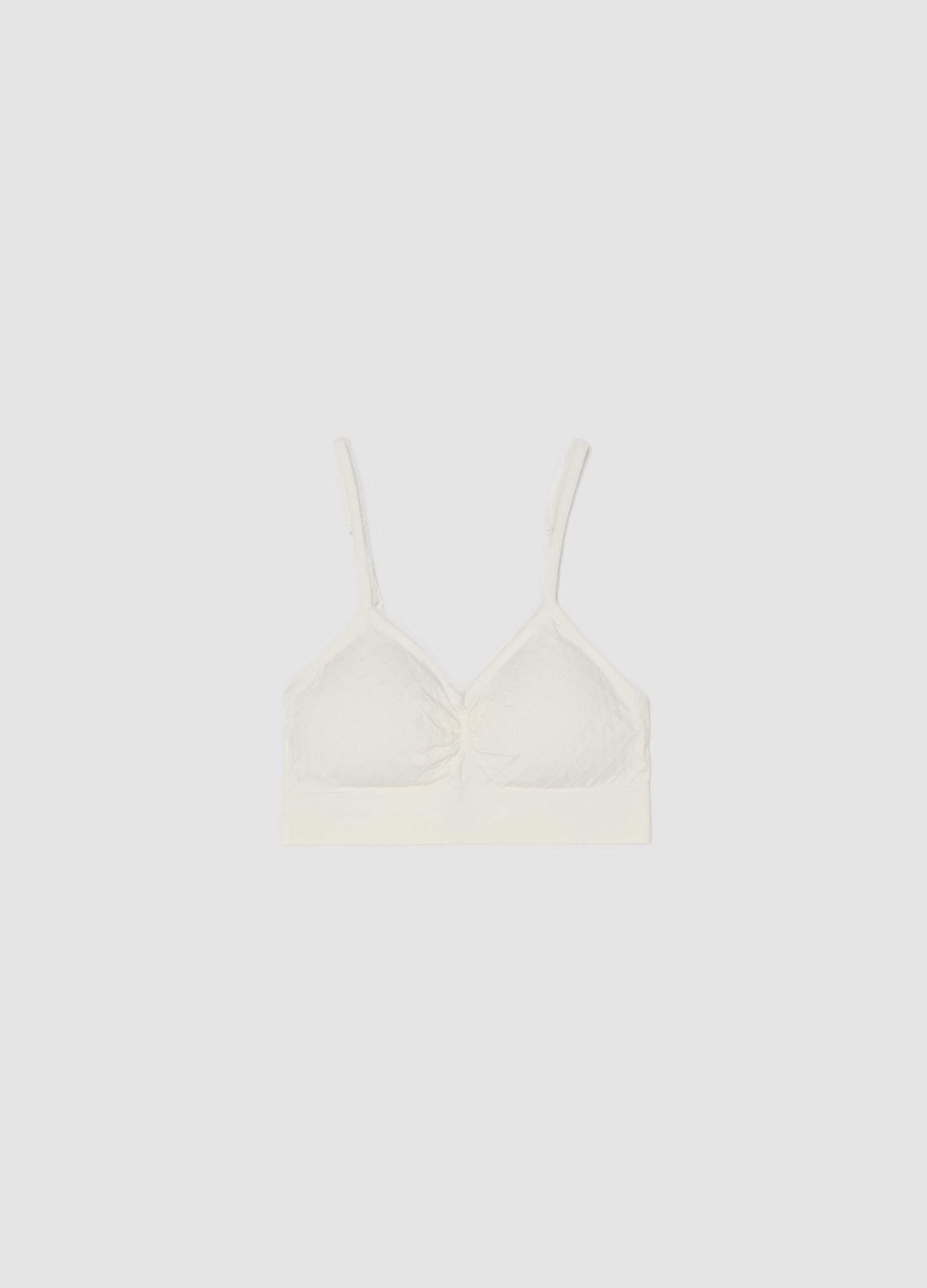 Microfibre bralette with dobby weave
