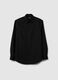 Men's black cotton blend easy iron shirt_4