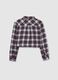 Crop shirt with check pattern_4