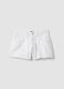 White pure cotton five-pocket shorts_0