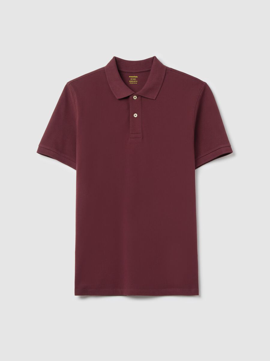 Solid colour polo shirt in organic cotton_4