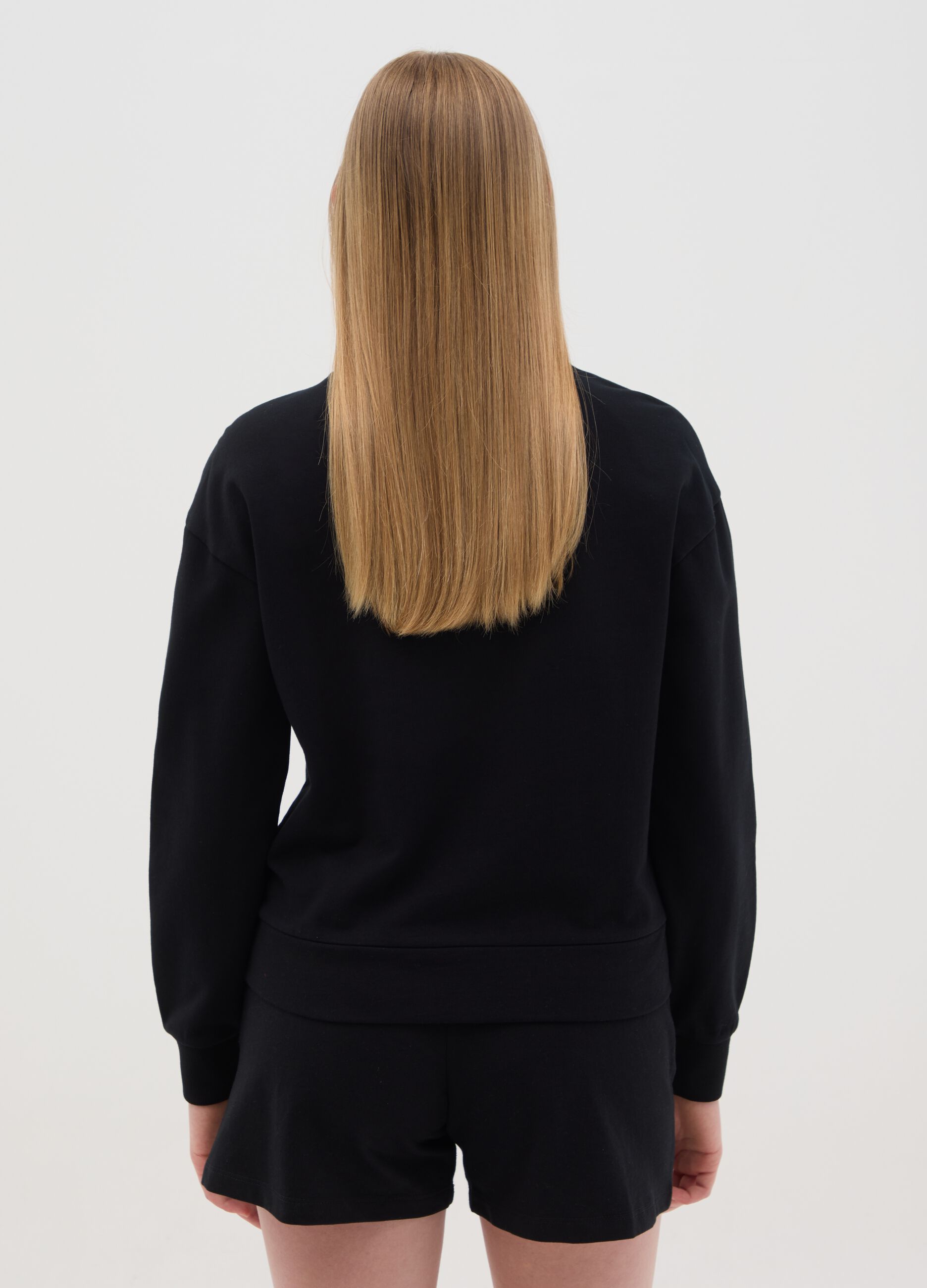 French terry sweatshirt with graffiti print
