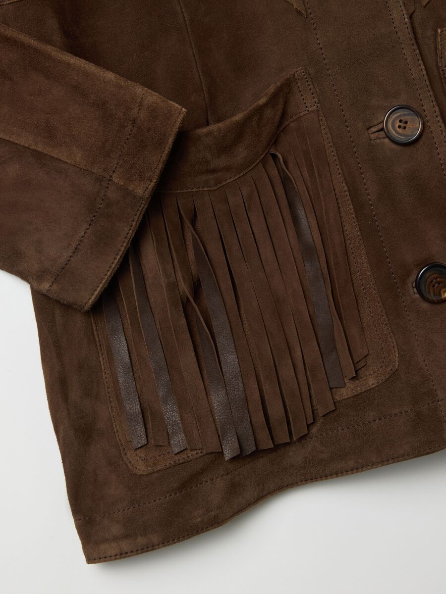 Genuine Leather Saharan Jacket with Fringes_1