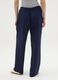 Women's pure blue viscose regular fit trousers_3