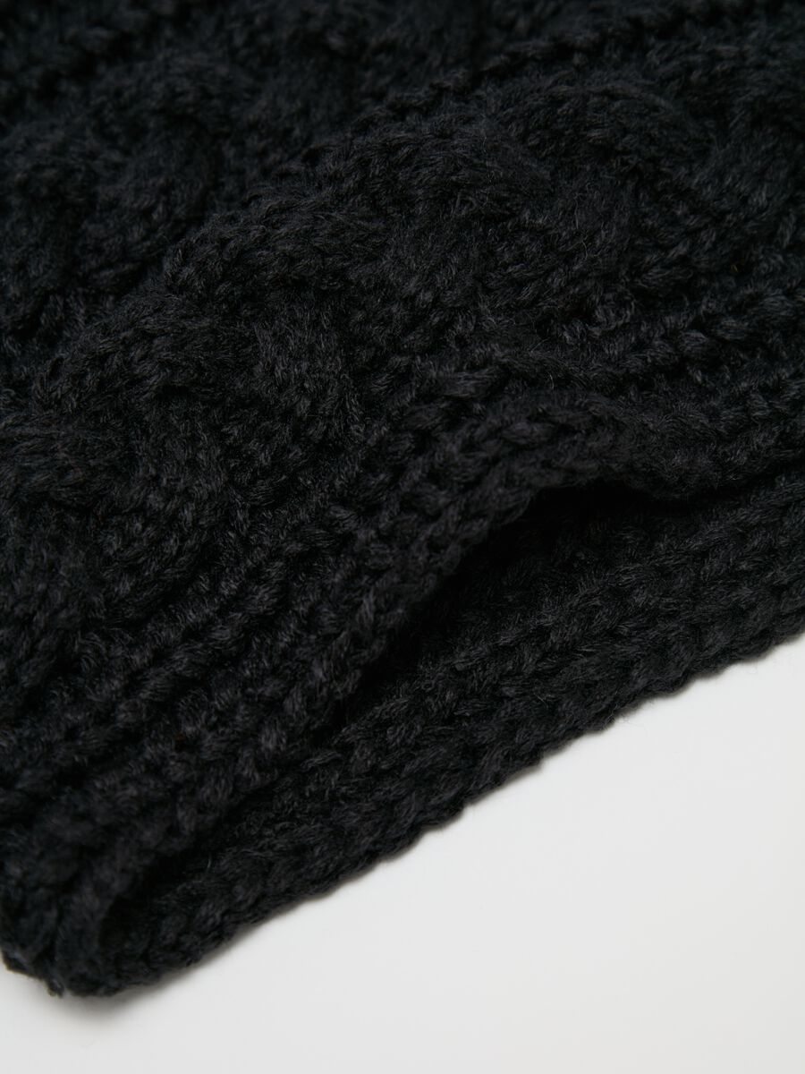 Cable knit neck warmer_1