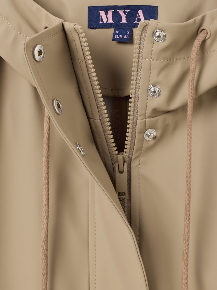 Beige waterproof coat regular fit_5