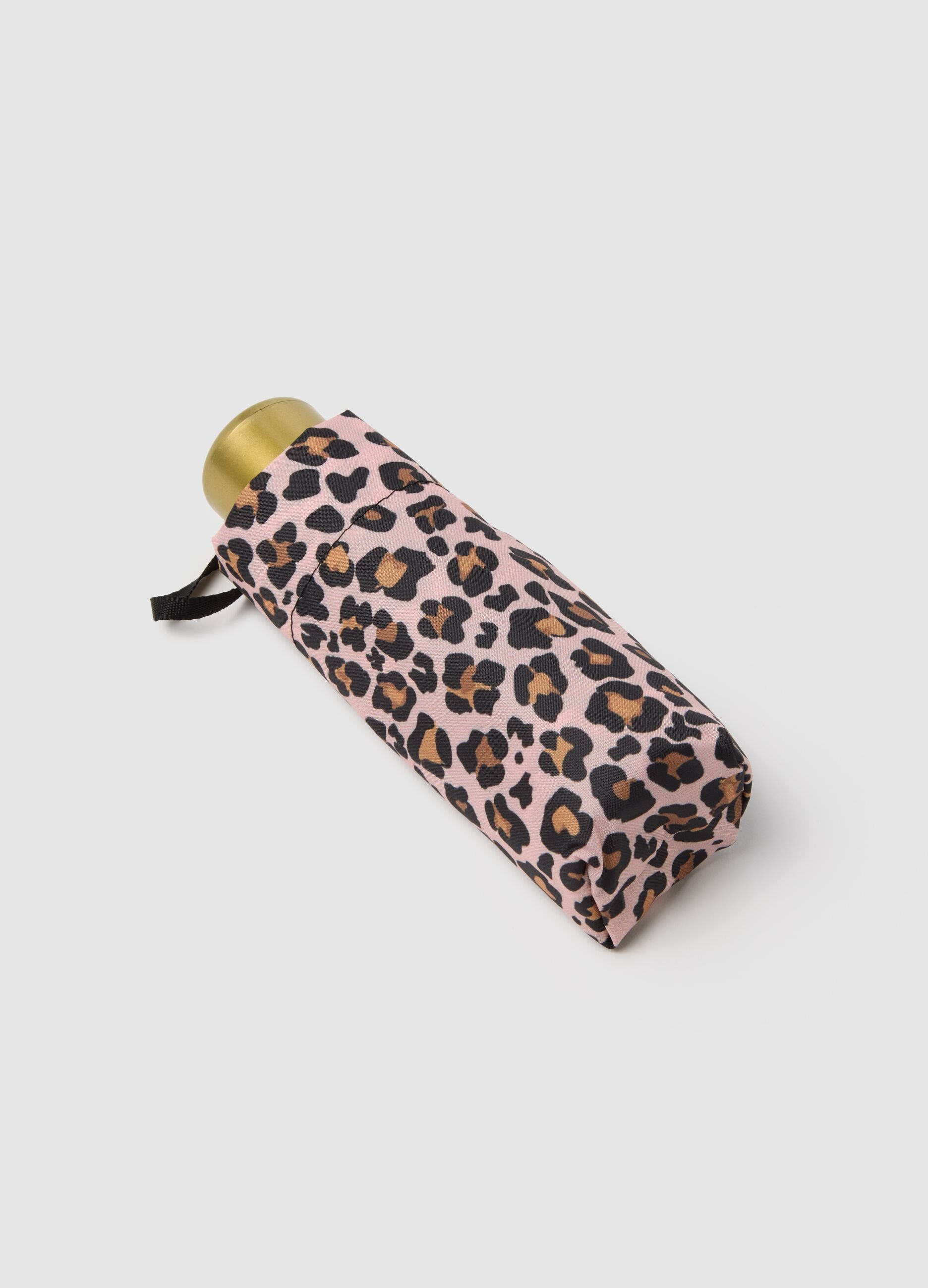 Leopard Print Folding Umbrella