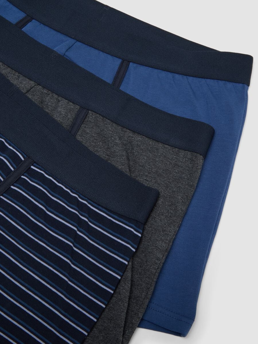 Tripack boxer midi multicolor in cotone organico elasticizzato_2