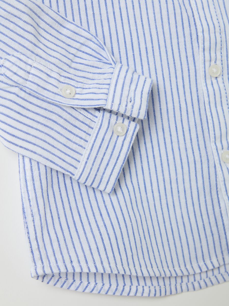 Striped shirt in cotton and linen_3