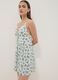 White floral mini dress in pure viscose_3