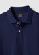 Blue pure cotton polo shirt regular fit_5