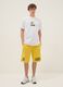 Shorts sportivi gialli in misto cotone  con logo Lakers_0