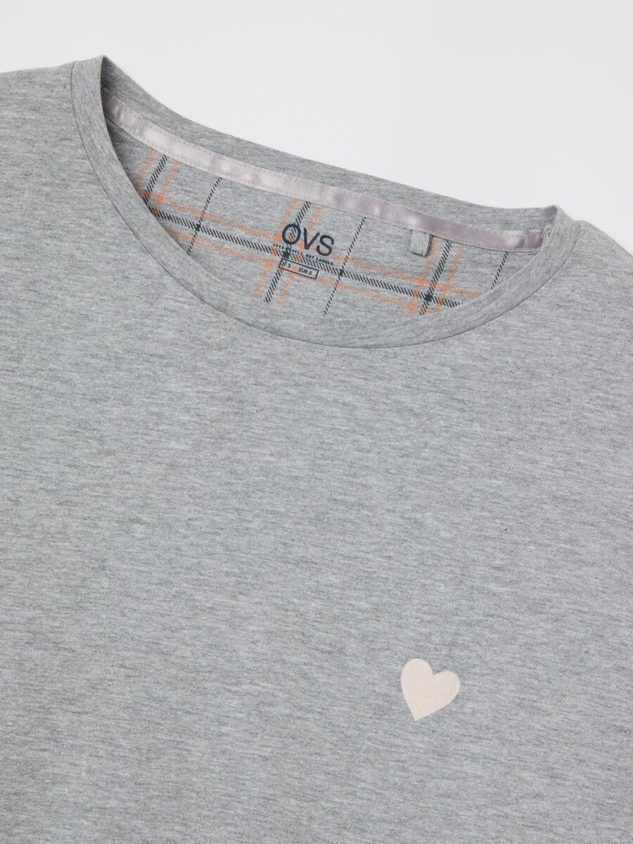 Pigiama in misto cotone grigio regular fit_1